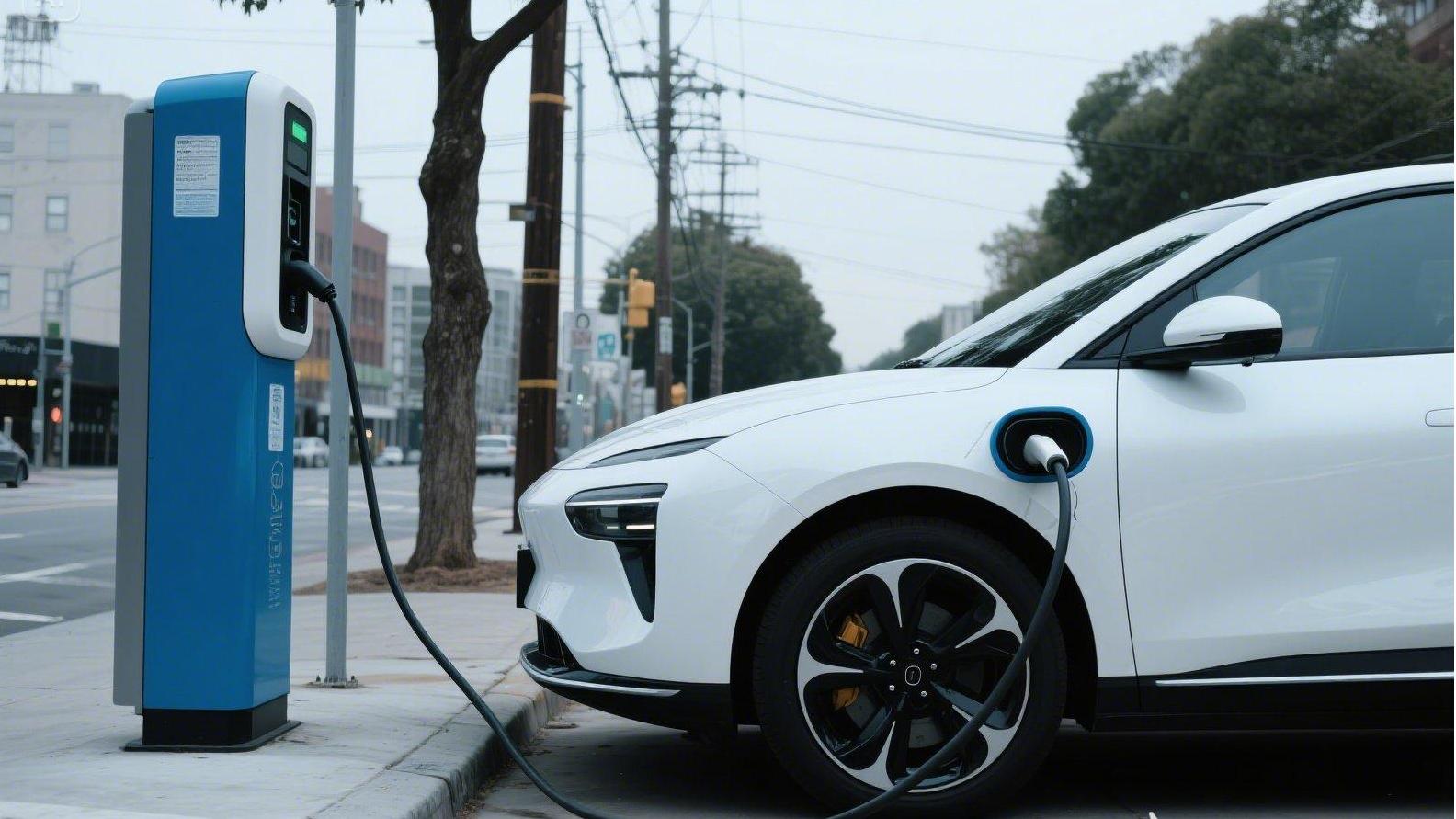 充電樁給車充電 ,寫實(shí)一些 充電樁給車充電 ,寫實(shí)一些